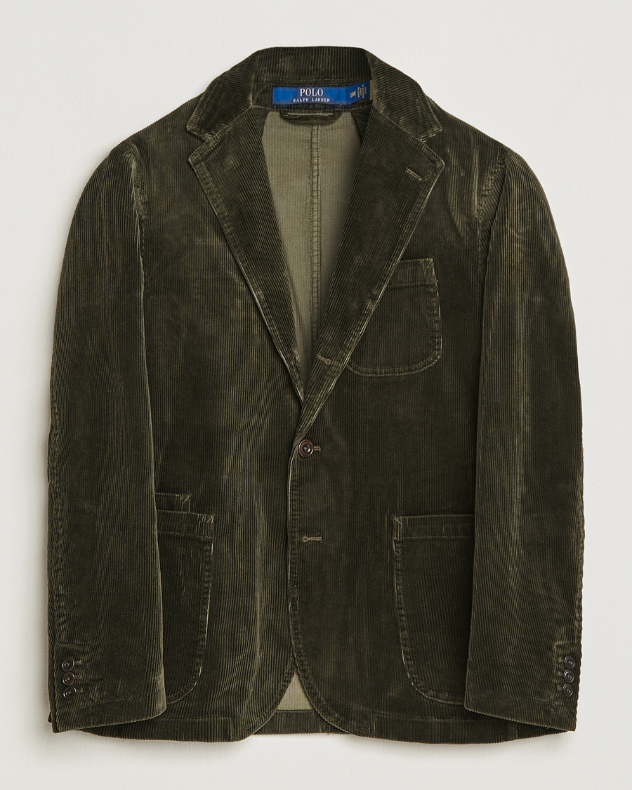 Hombres | Blazers | Polo Ralph Lauren | Corduroy Stretch Blazer Oil Cloth Green