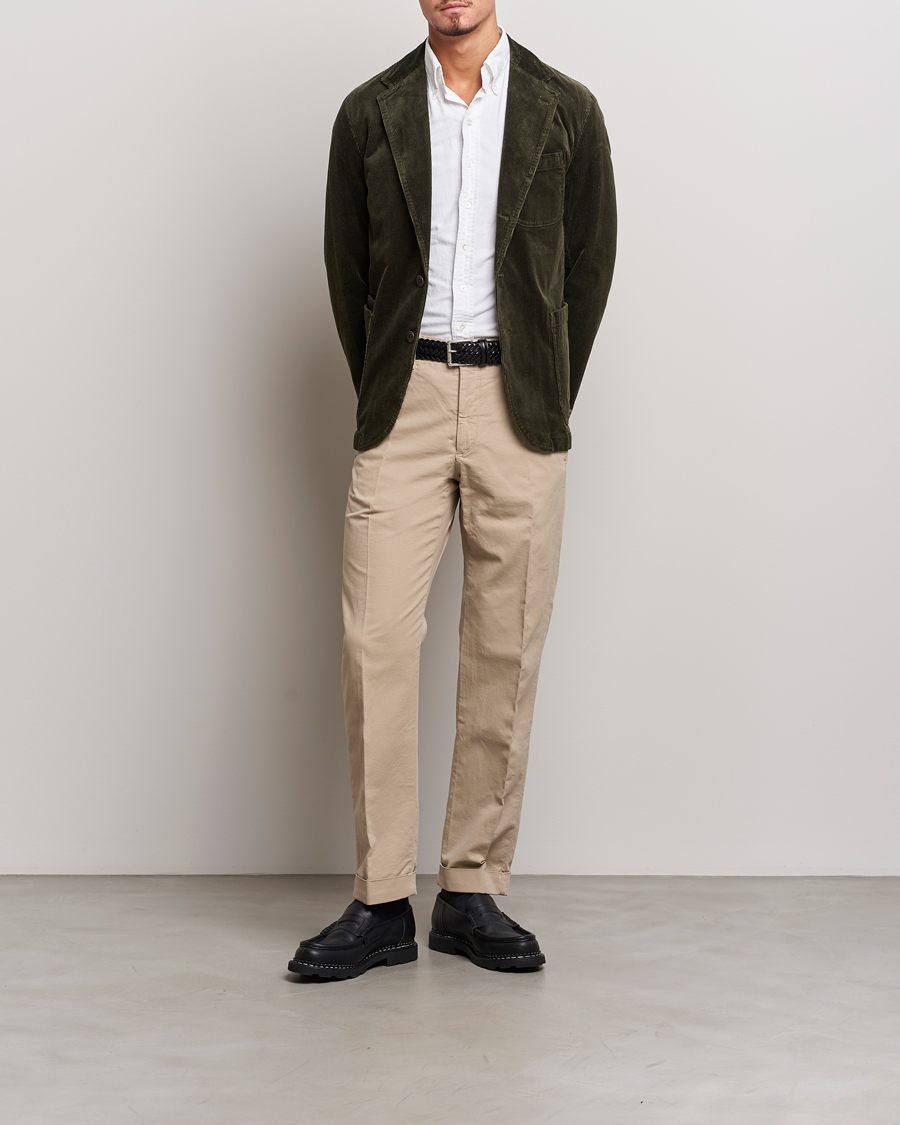 Hombres | Blazers | Polo Ralph Lauren | Corduroy Stretch Blazer Oil Cloth Green