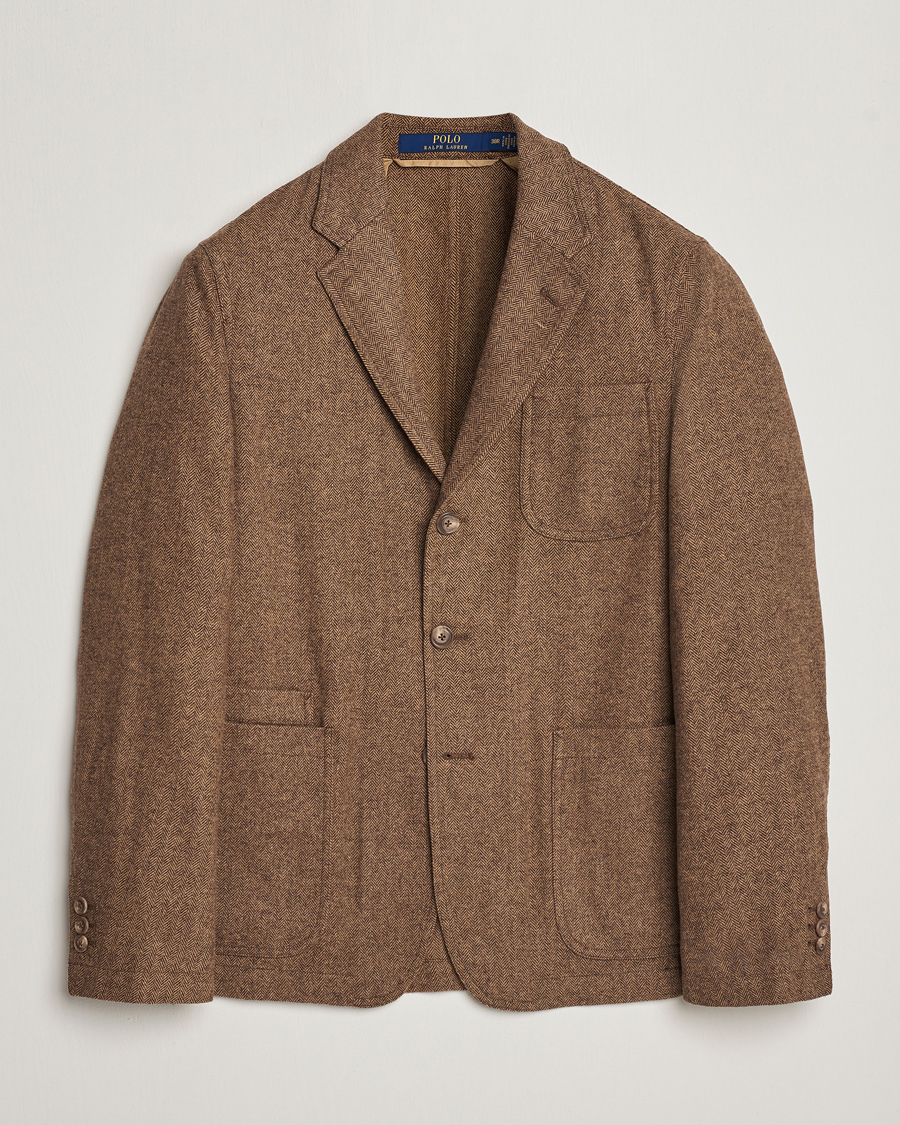 Hombres | Blazers | Polo Ralph Lauren | Classic Herringbone Sportcoat Brown/Tan