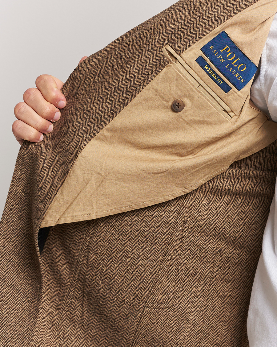 Hombres | Blazers | Polo Ralph Lauren | Classic Herringbone Sportcoat Brown/Tan