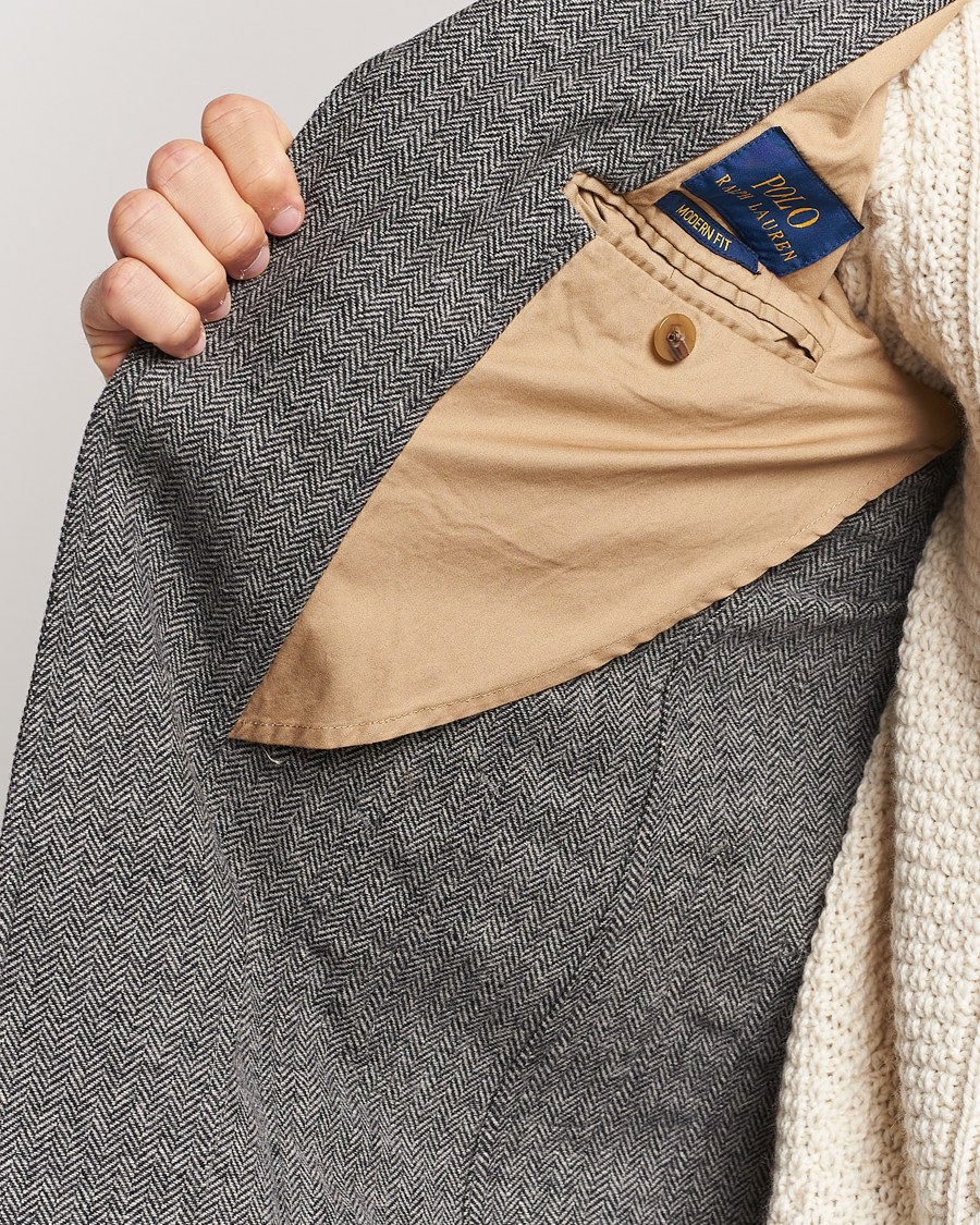 Hombres | Blazers | Polo Ralph Lauren | Classic Herringbone Sportcoat Black/Cream