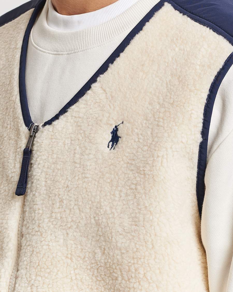 Hombres | Abrigos y chaquetas | Polo Ralph Lauren | Gilet Pile Vest Winter Cream/Newport Navy