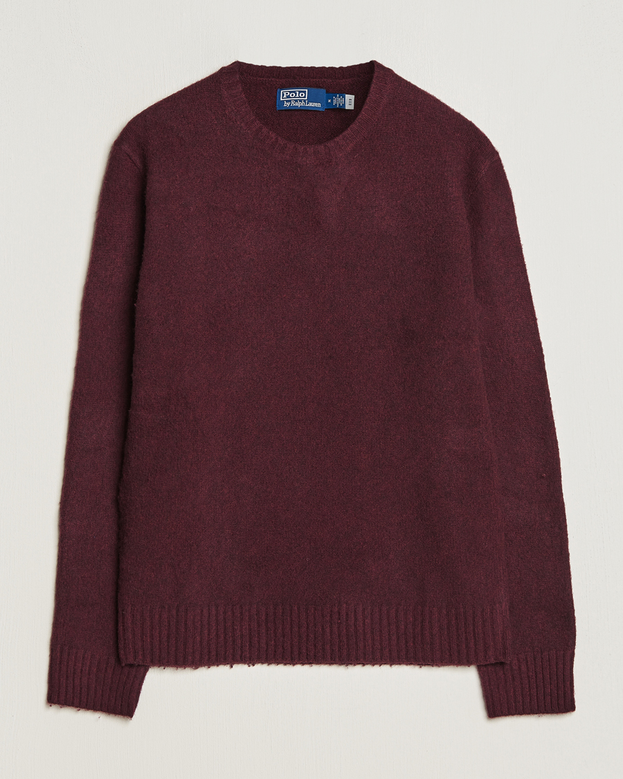 Hombres | Jerséis y prendas de punto | Polo Ralph Lauren | Wool/Cashmere Patch Crew Neck Wine Heather