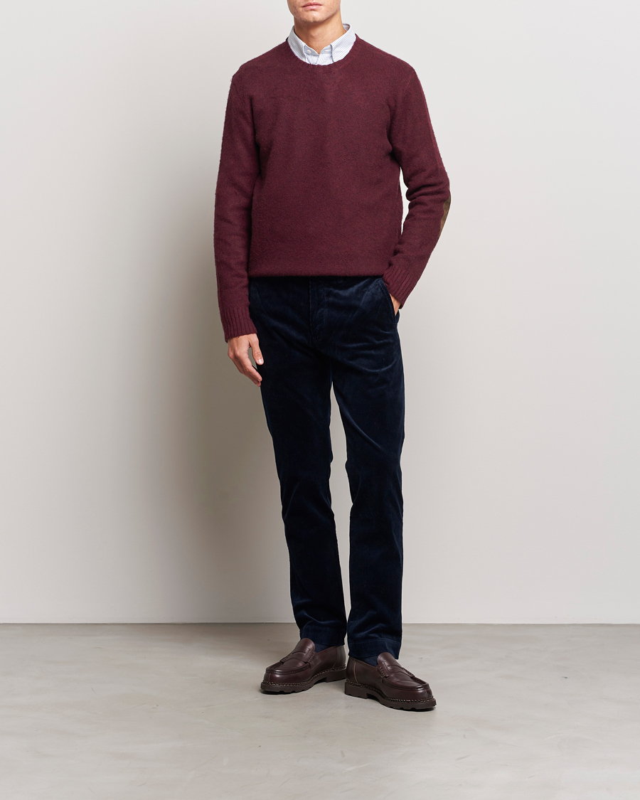 Hombres | Jerséis y prendas de punto | Polo Ralph Lauren | Wool/Cashmere Patch Crew Neck Wine Heather