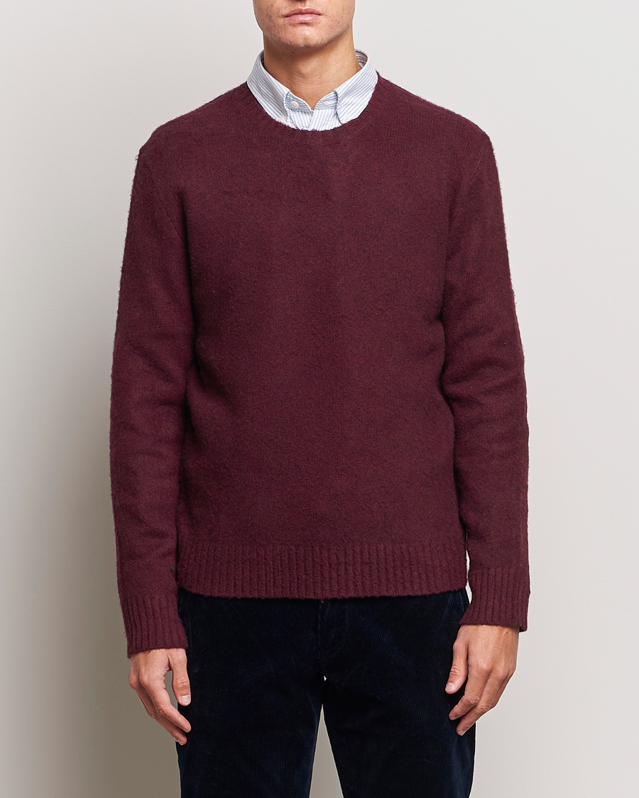 Hombres | Jerséis y prendas de punto | Polo Ralph Lauren | Wool/Cashmere Patch Crew Neck Wine Heather