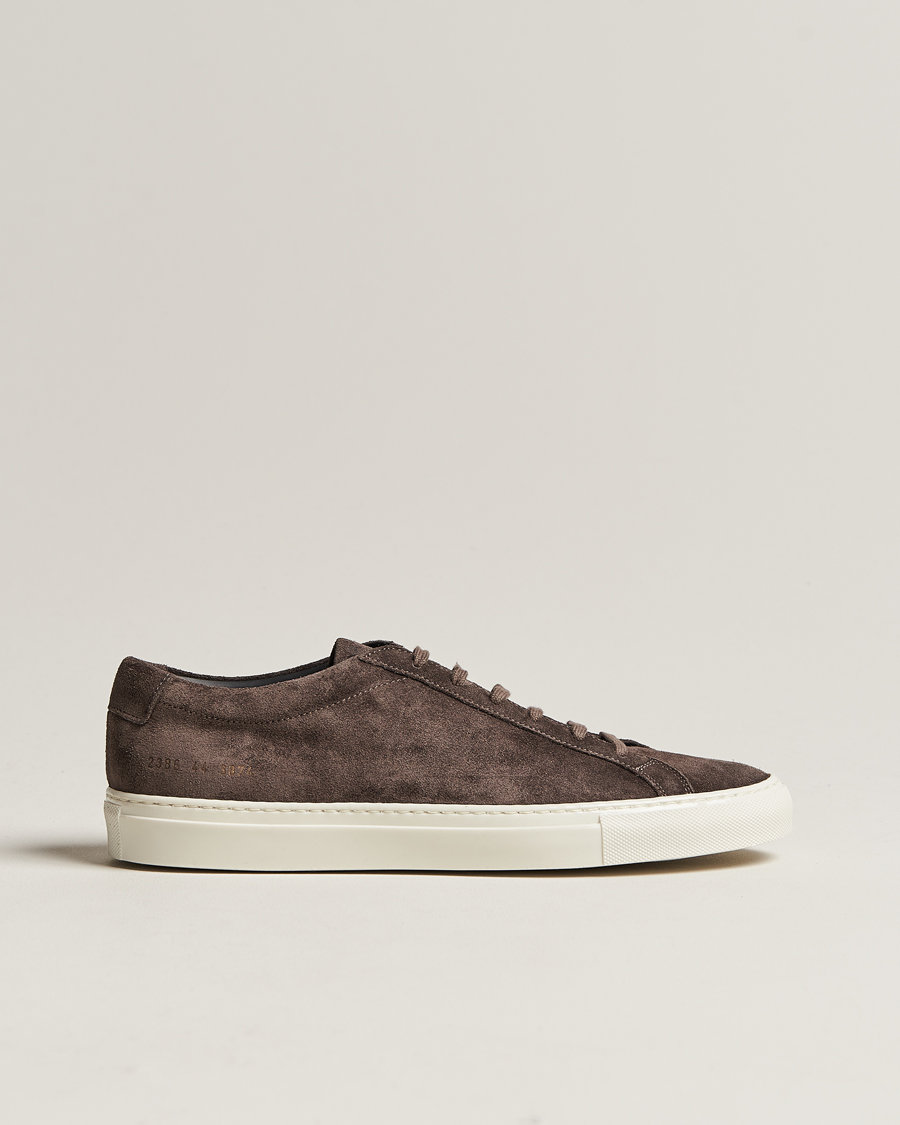 Hombres | Common Projects Original Achilles Suede Sneaker Warm Grey | Common Projects | Original Achilles Suede Sneaker Warm Grey