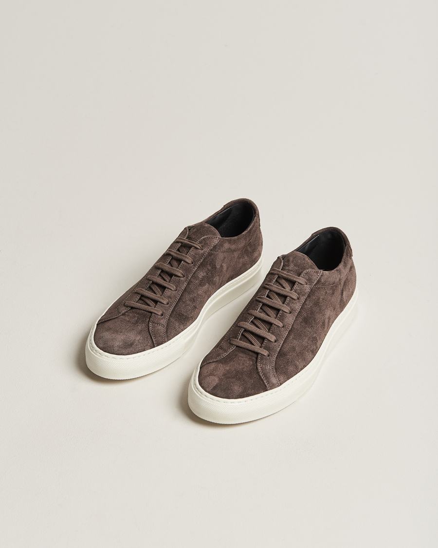 Hombres | Common Projects Original Achilles Suede Sneaker Warm Grey | Common Projects | Original Achilles Suede Sneaker Warm Grey