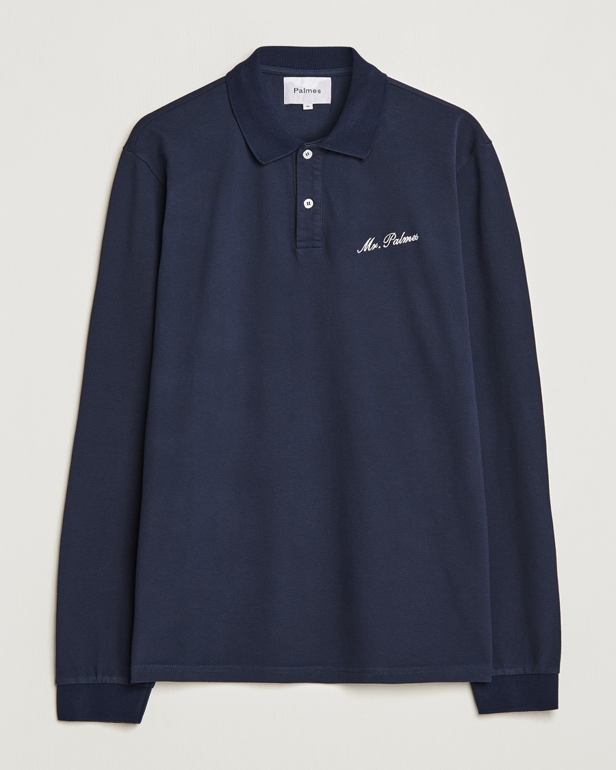Hombres | Jerséis y prendas de punto | Palmes | Mister Long Sleeve Polo Navy