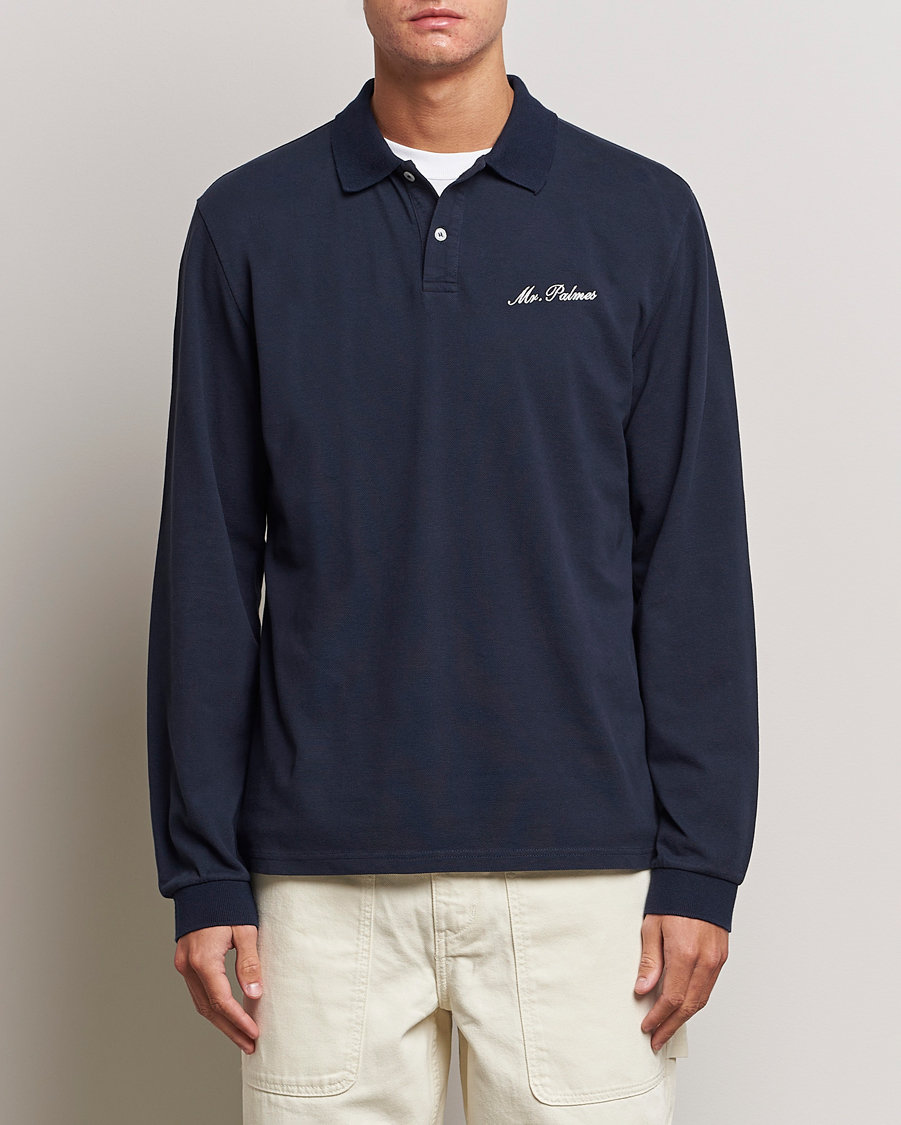 Hombres | Jerséis y prendas de punto | Palmes | Mister Long Sleeve Polo Navy