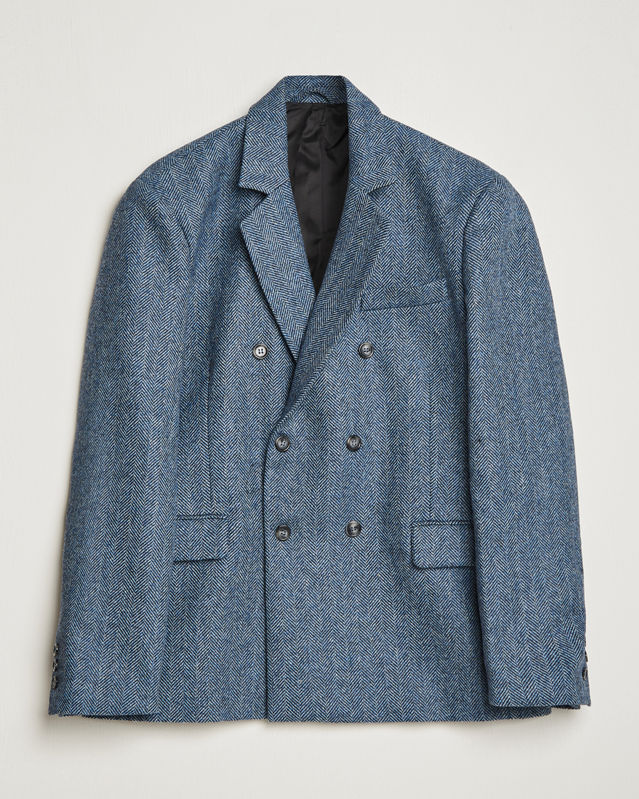 Hombres | Blazers | Palmes | Double Blaze Tweed Sport Coat Navy Herringbone