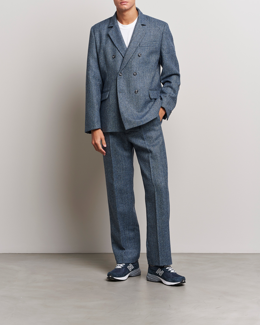 Hombres | Blazers | Palmes | Double Blaze Tweed Sport Coat Navy Herringbone