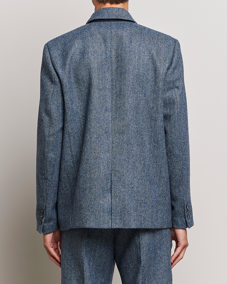 Hombres | Blazers | Palmes | Double Blaze Tweed Sport Coat Navy Herringbone