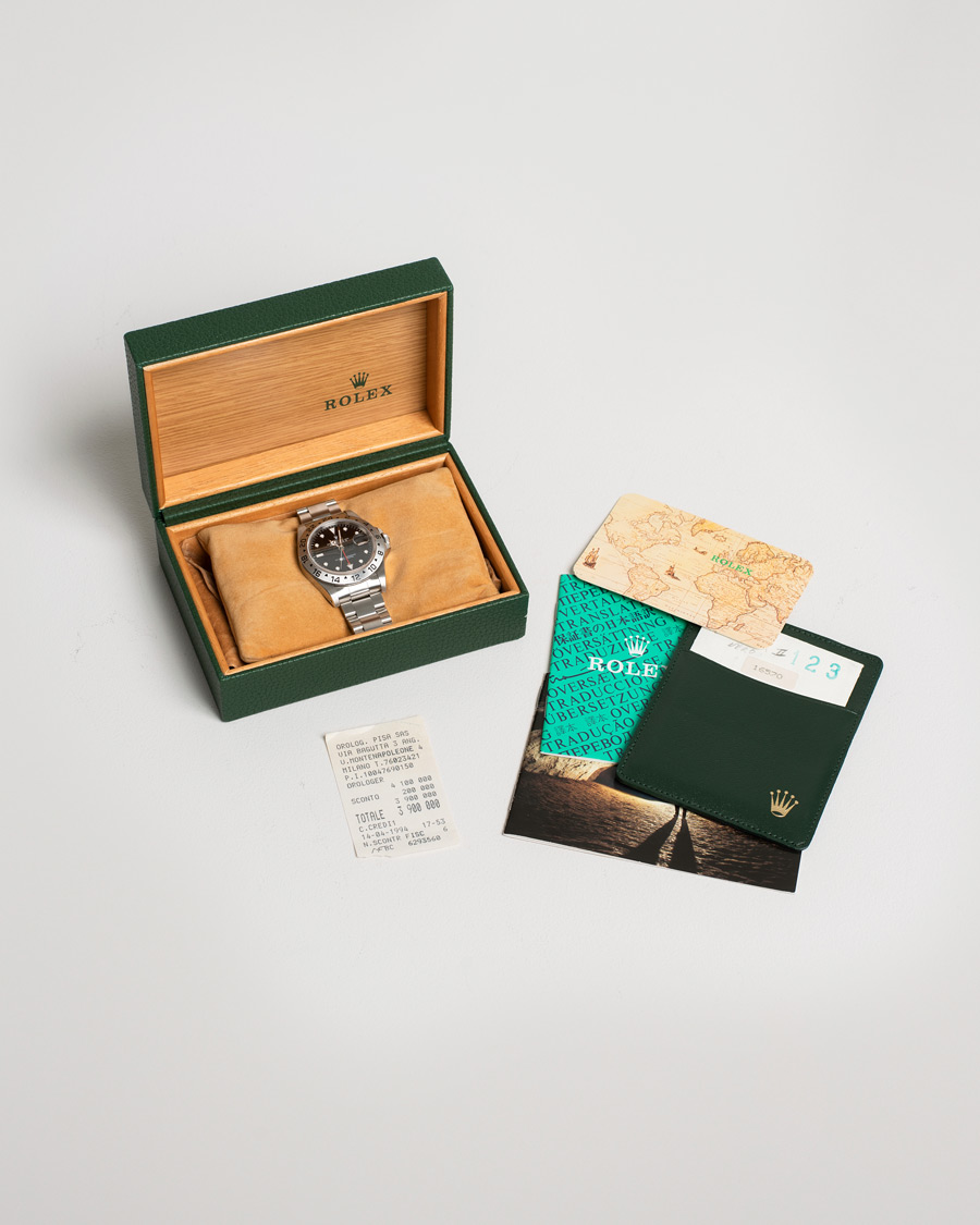 Hombres | Rolex Pre-Owned Explorer II 16570 Steel Black | Rolex Pre-Owned | Explorer II 16570 Steel Black