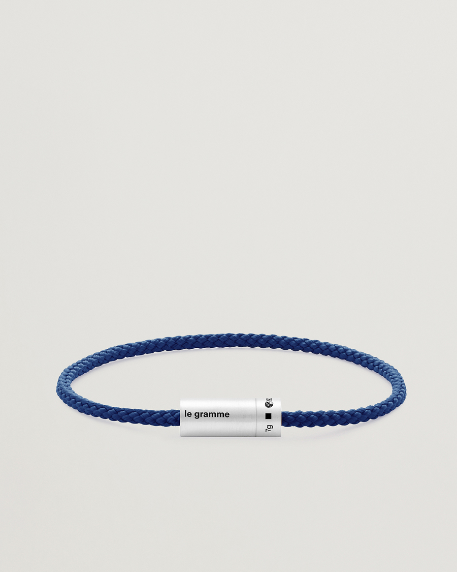 Hombres | Joyas | LE GRAMME | Nato Cable Bracelet Blue/Sterling Silver 7g