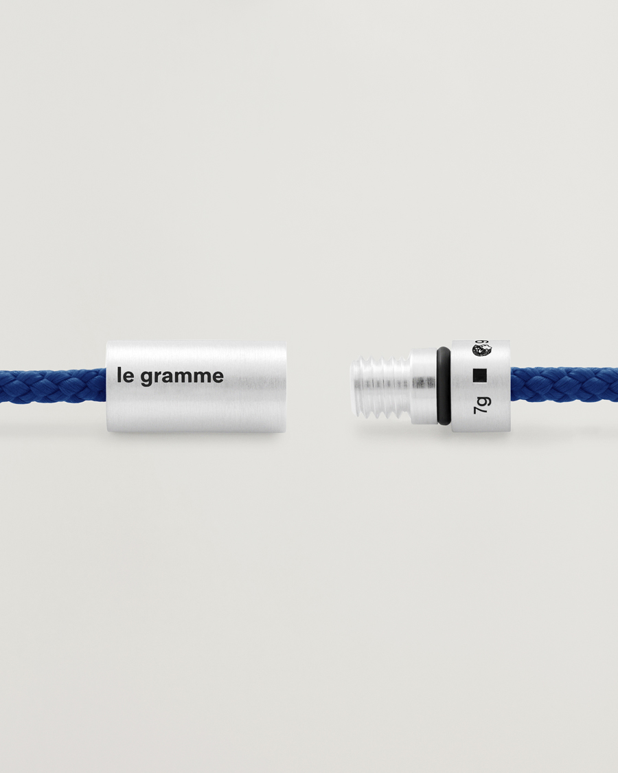 Hombres | Joyas | LE GRAMME | Nato Cable Bracelet Blue/Sterling Silver 7g