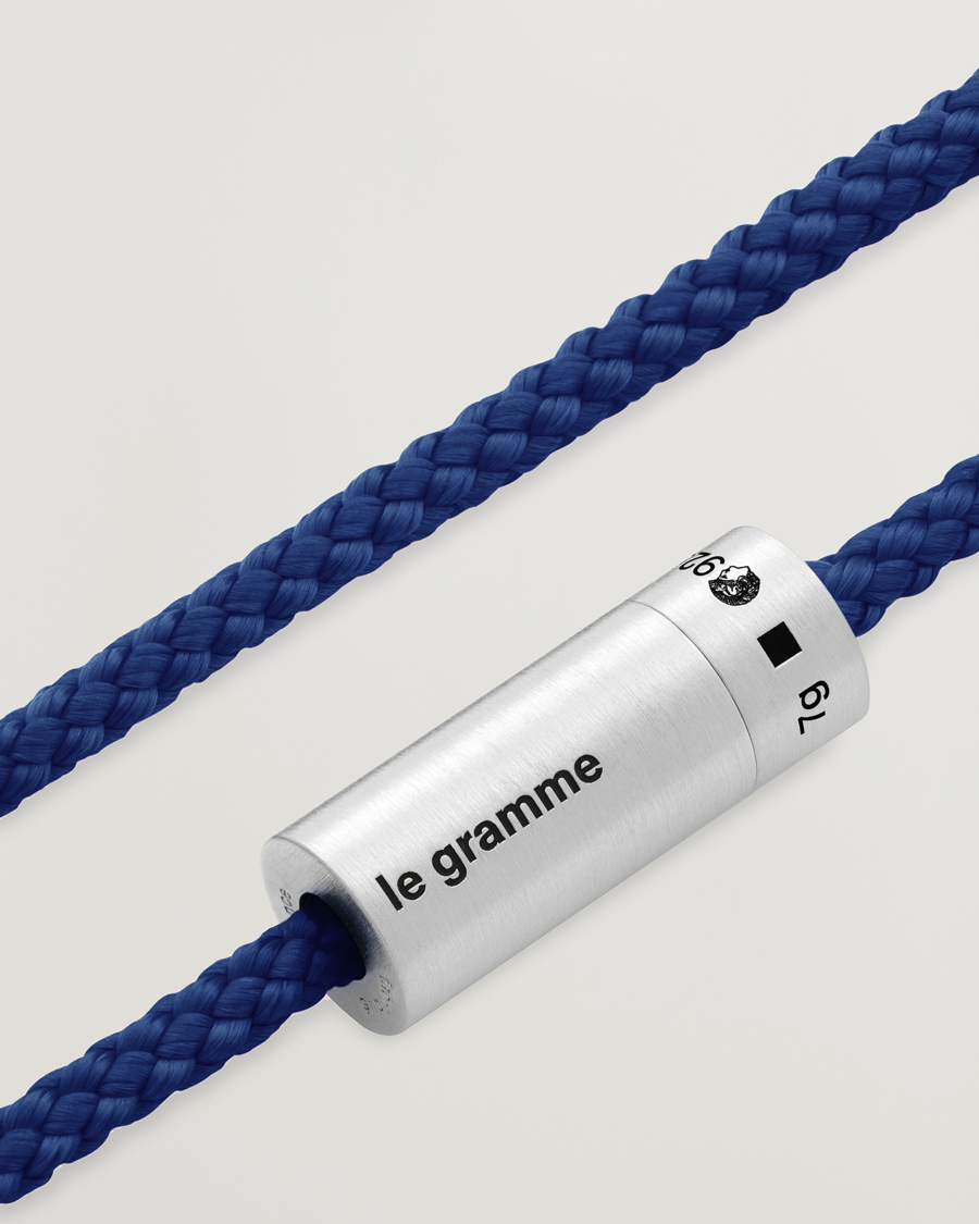 Hombres | Joyas | LE GRAMME | Nato Cable Bracelet Blue/Sterling Silver 7g