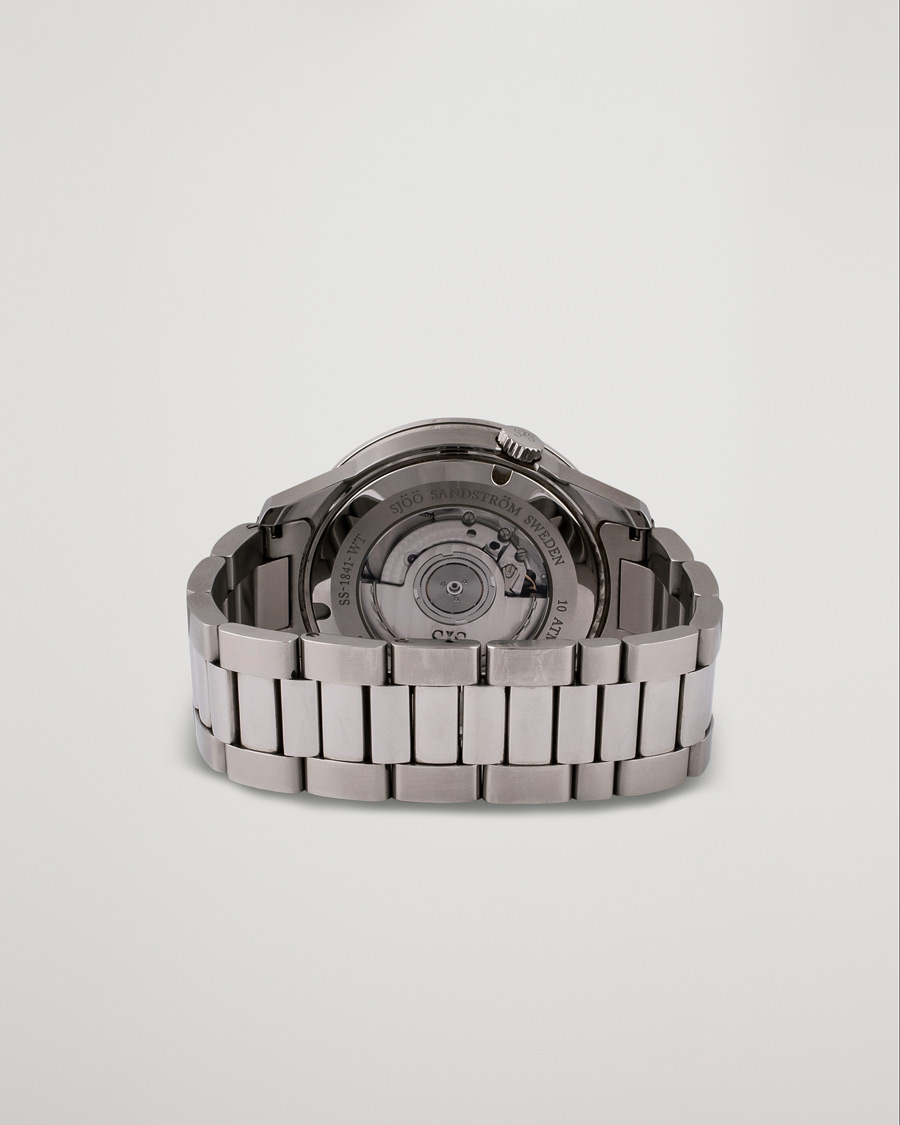 Hombres | Sjöö Sandström Pre-Owned Royal Steel Worldstimer 41mm SS-1841-WT Steel Black | Sjöö Sandström Pre-Owned | Royal Steel Worldstimer 41mm SS-1841-WT Steel Black