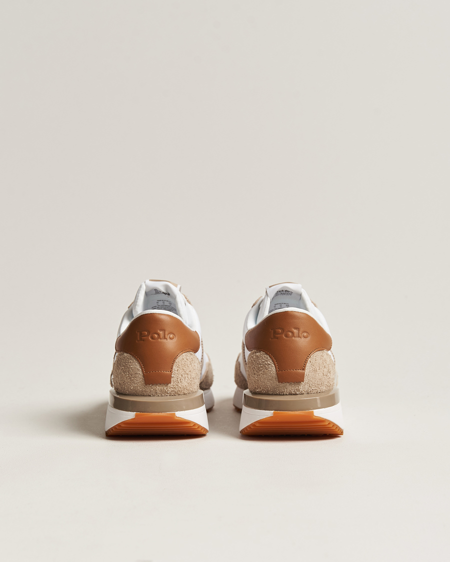 Hombres | Polo Ralph Lauren Train 89 Running Sneaker White/Brown | Polo Ralph Lauren | Train 89 Running Sneaker White/Brown