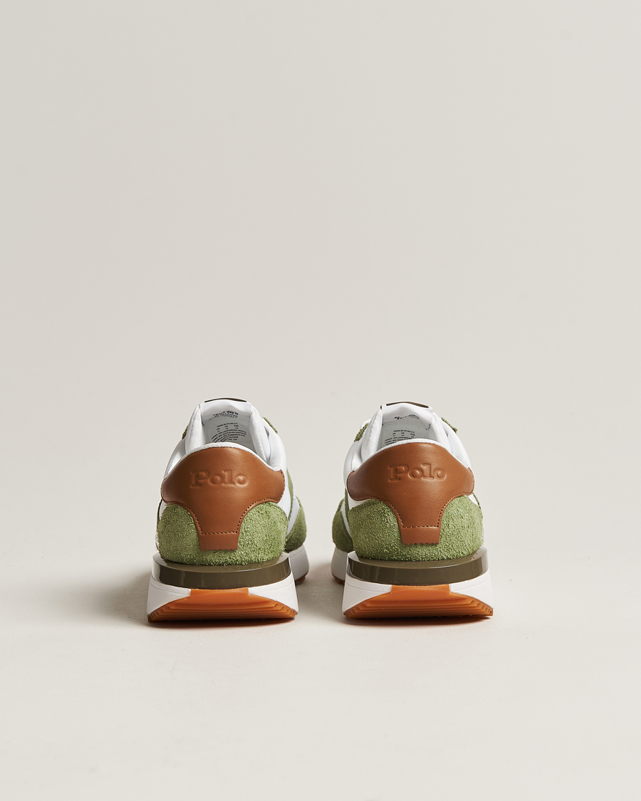 Hombres | Polo Ralph Lauren Train 89 Running Sneaker White/Olive | Polo Ralph Lauren | Train 89 Running Sneaker White/Olive