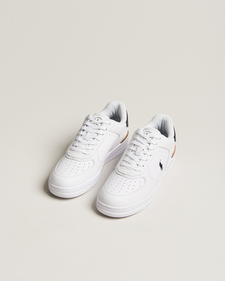 Hombres | Zapatillas blancas | Polo Ralph Lauren | Masters Court Leather Sneaker White/Navy