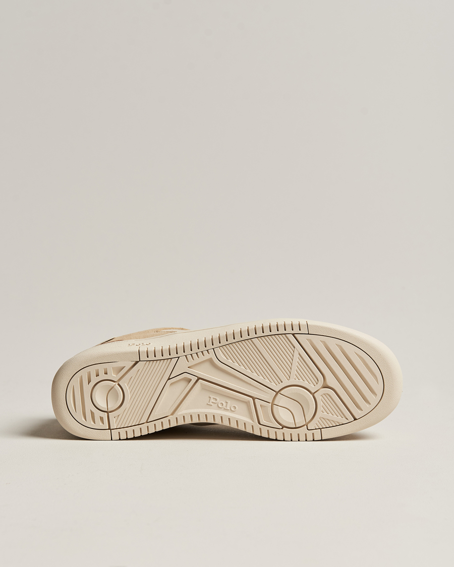 Hombres | Polo Ralph Lauren Masters Court Suede Sneaker Bone/Ecru | Polo Ralph Lauren | Masters Court Suede Sneaker Bone/Ecru