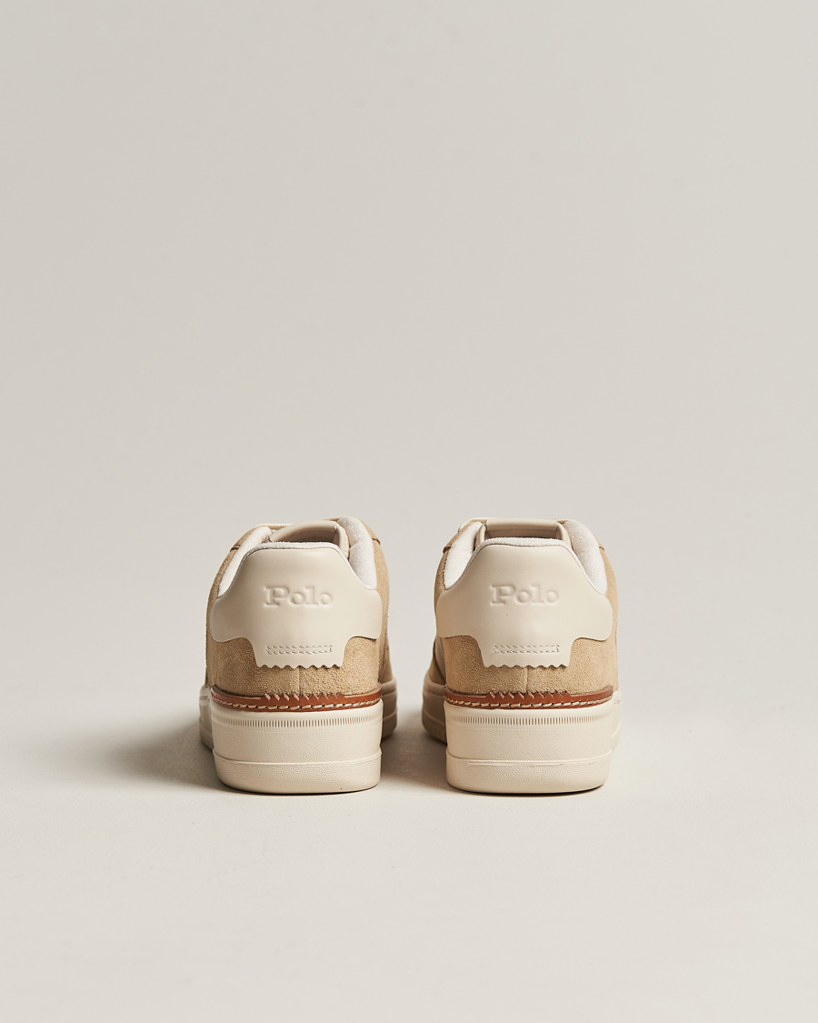 Hombres | Polo Ralph Lauren Masters Court Suede Sneaker Bone/Ecru | Polo Ralph Lauren | Masters Court Suede Sneaker Bone/Ecru