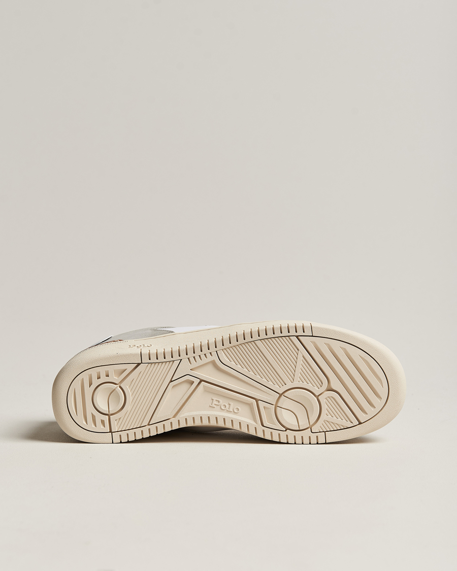 Hombres | Polo Ralph Lauren Masters Court Suede Sneaker Grey/White | Polo Ralph Lauren | Masters Court Suede Sneaker Grey/White