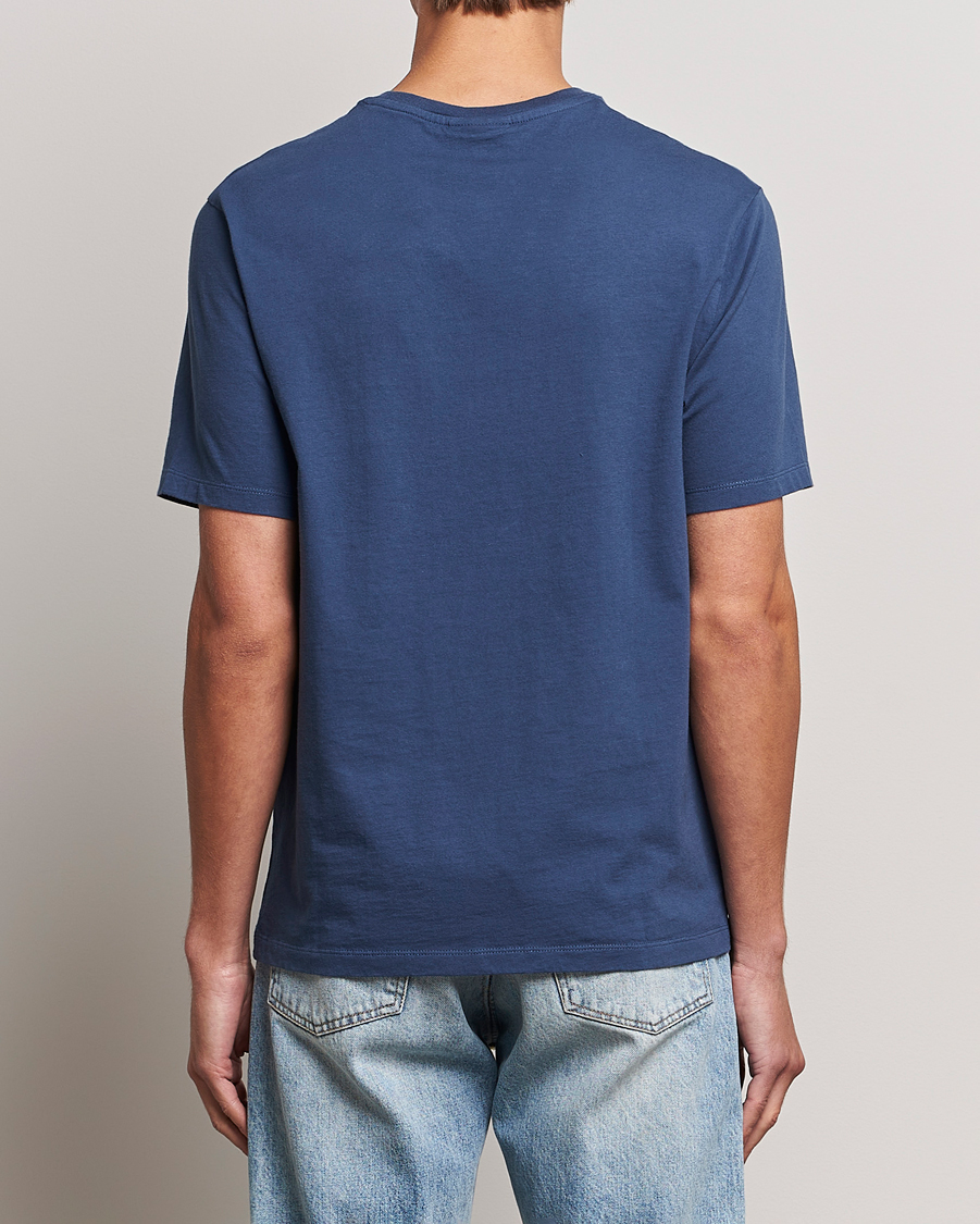 Hombres | Camisetas | Maison Kitsuné | Mini Handwriting T-shirt Blue Denim