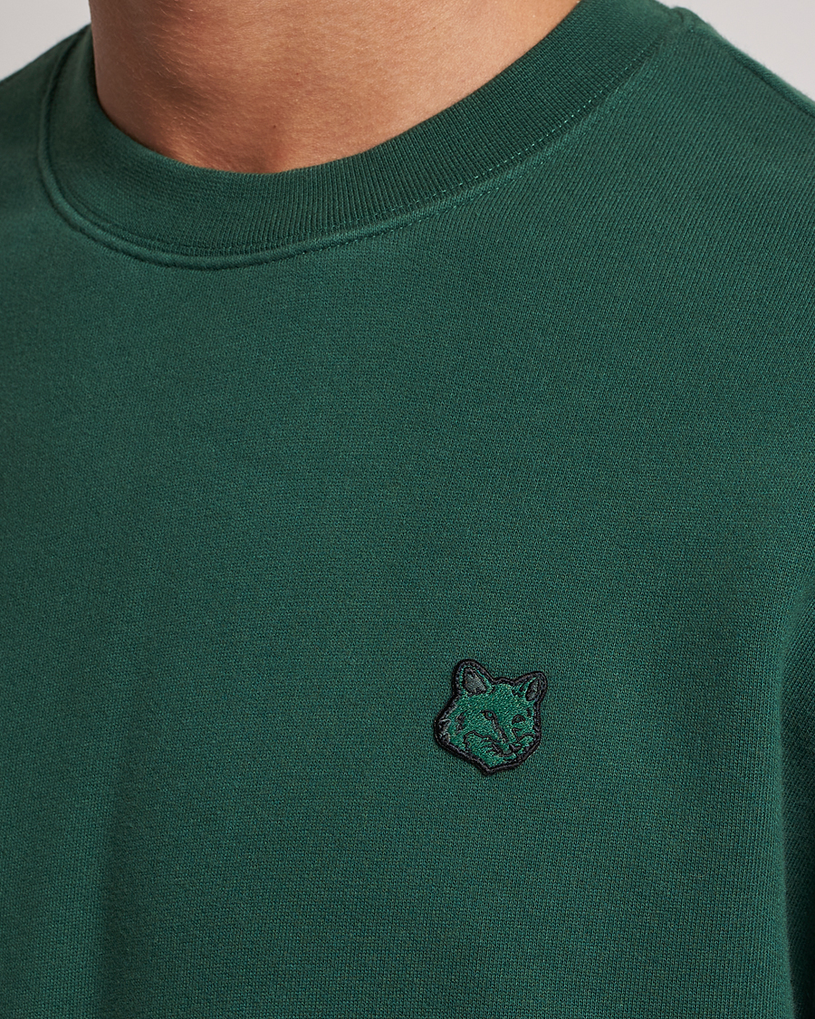 Hombres | Jerséis y prendas de punto | Maison Kitsuné | Tonal Fox Head Sweatshirt Bottle Green