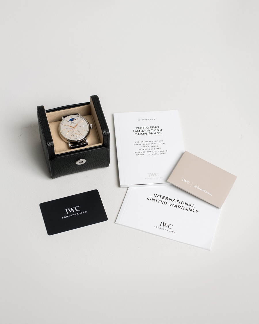 Hombres | IWC Pre-Owned Portofino Moon Phase IW516401 Steel White | IWC Pre-Owned | Portofino Moon Phase IW516401 Steel White