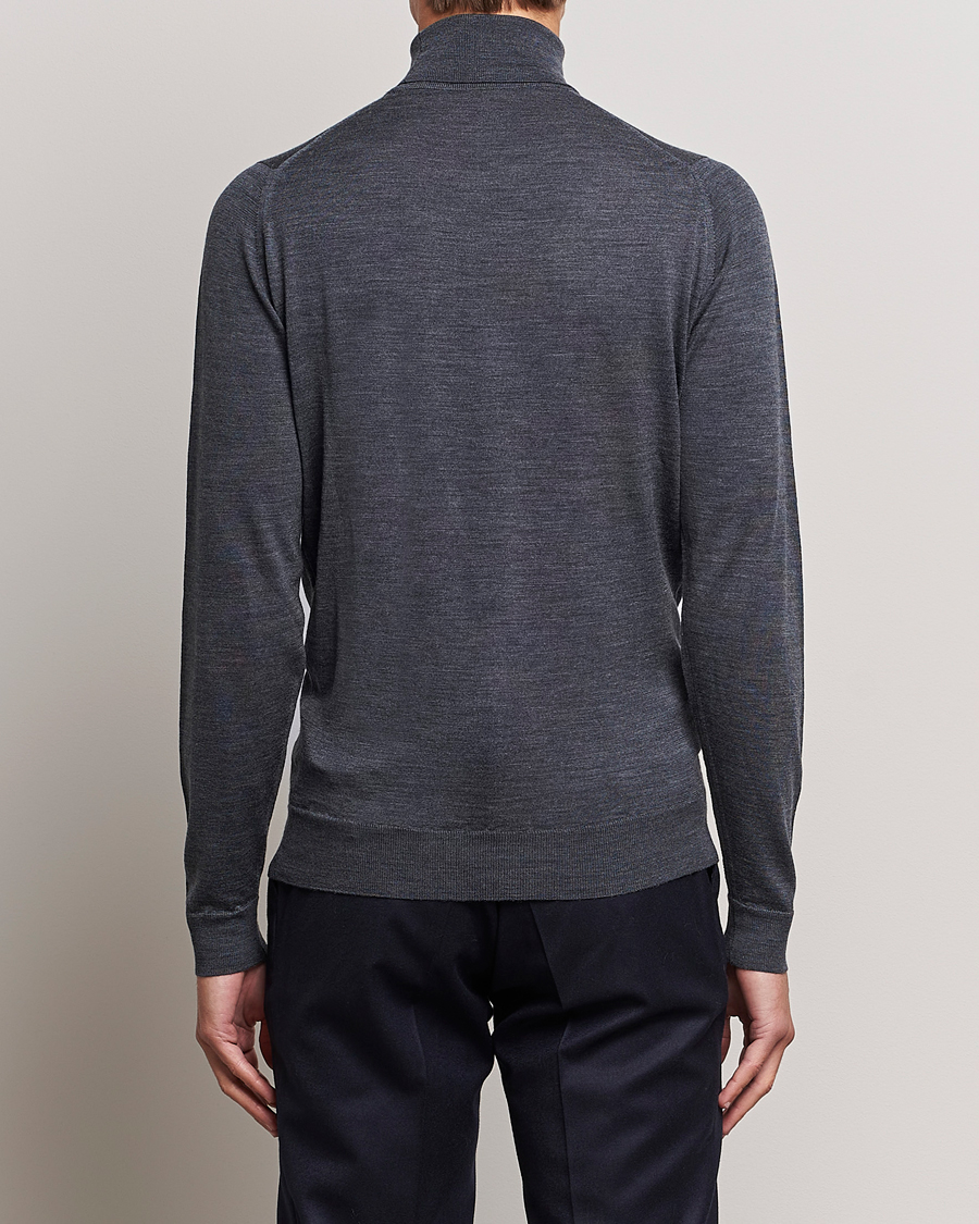 Hombres | Jerséis y prendas de punto | John Smedley | Cherwell Extra Fine Merino Rollneck Charcoal