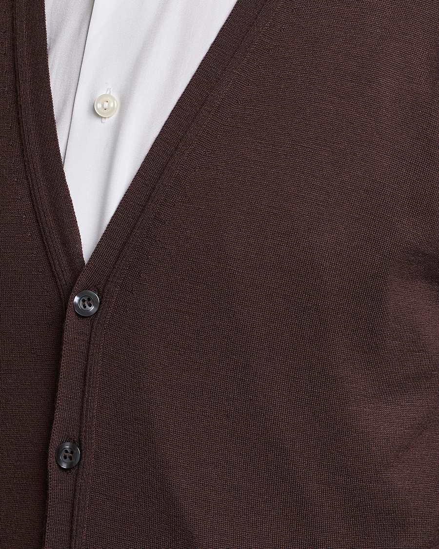 Hombres | Jerséis y prendas de punto | John Smedley | Huntswood Slim Fit Waistcoat Truffle Brown