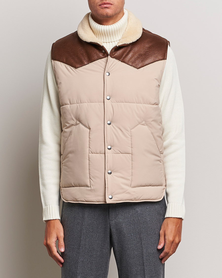 Hombres | Abrigos y chaquetas | Gran Sasso | Aspen Padded Vest Beige/Brown