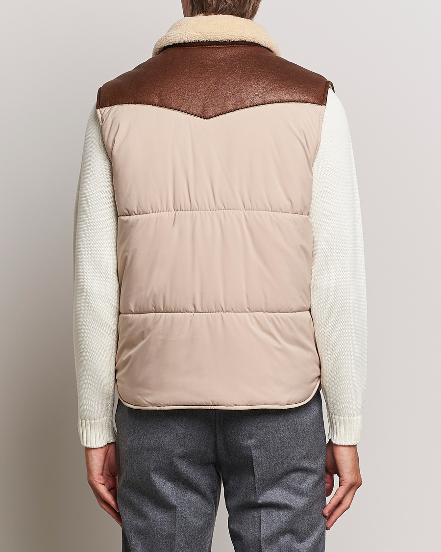 Hombres | Abrigos y chaquetas | Gran Sasso | Aspen Padded Vest Beige/Brown