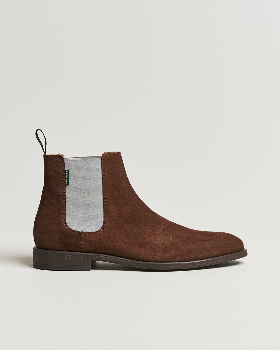 Hombres | PS Paul Smith Cedric Suede Chelsea Boot Chocolate | PS Paul Smith | Cedric Suede Chelsea Boot Chocolate