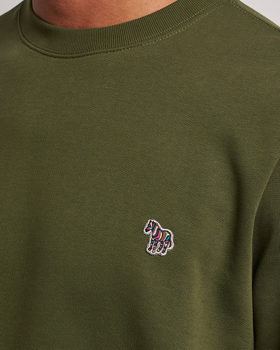 Hombres | Jerséis y prendas de punto | PS Paul Smith | Organic Cotton Zebra Sweatshirt Olive
