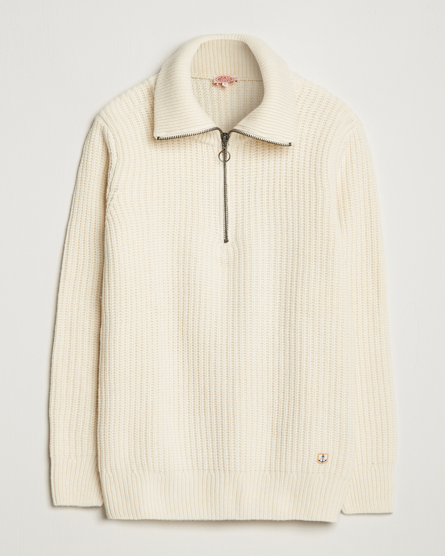 Hombres | Jerséis y prendas de punto | Armor-lux | Pull Camionneur Wool Half Zip Nature