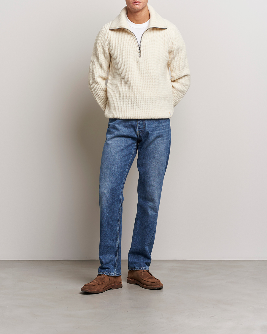 Hombres | Jerséis y prendas de punto | Armor-lux | Pull Camionneur Wool Half Zip Nature