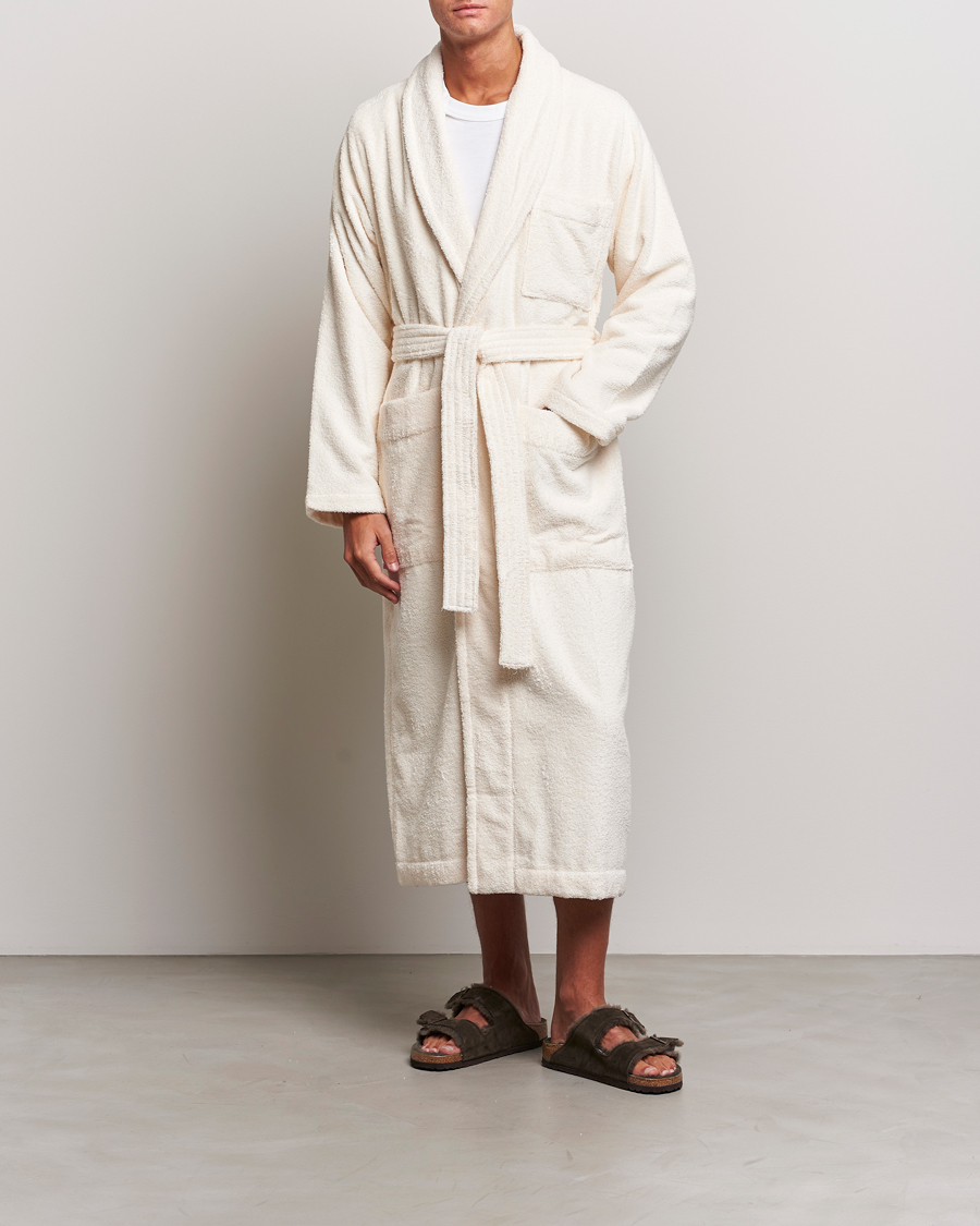 Hombres | Pijamas y batas | Tekla | Organic Terry Bathrobe Ivory