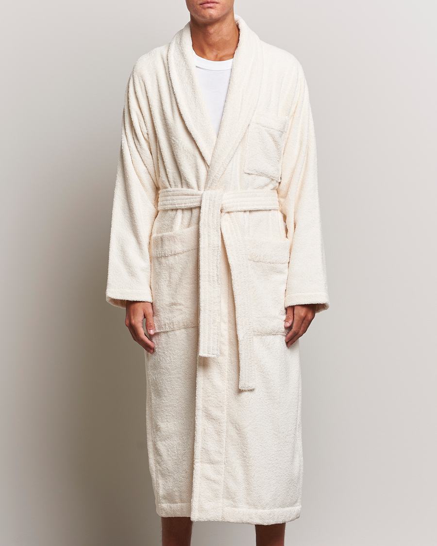 Hombres | Pijamas y batas | Tekla | Organic Terry Bathrobe Ivory