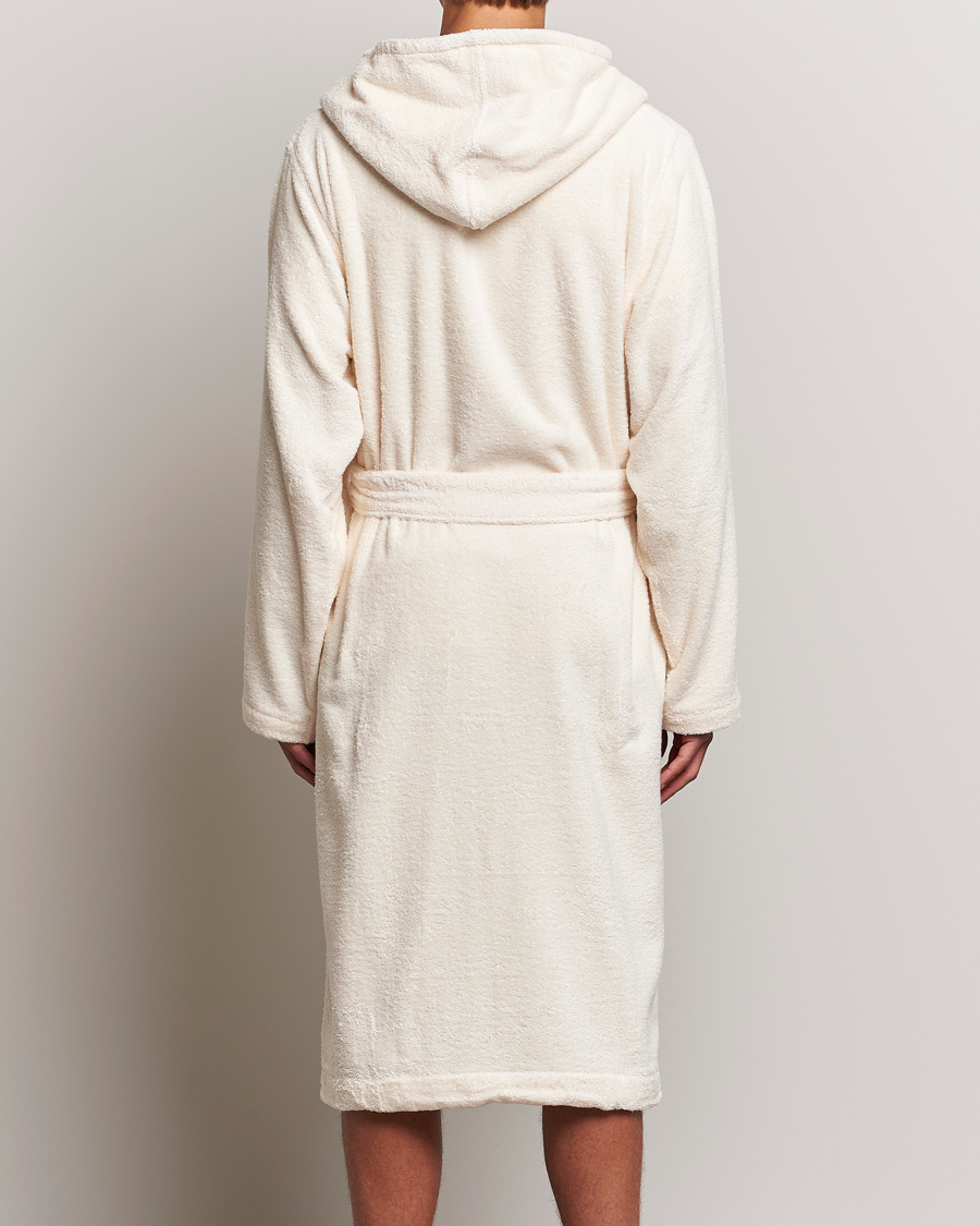 Hombres | Pijamas y batas | Tekla | Organic Terry Hooded Bathrobe Ivory