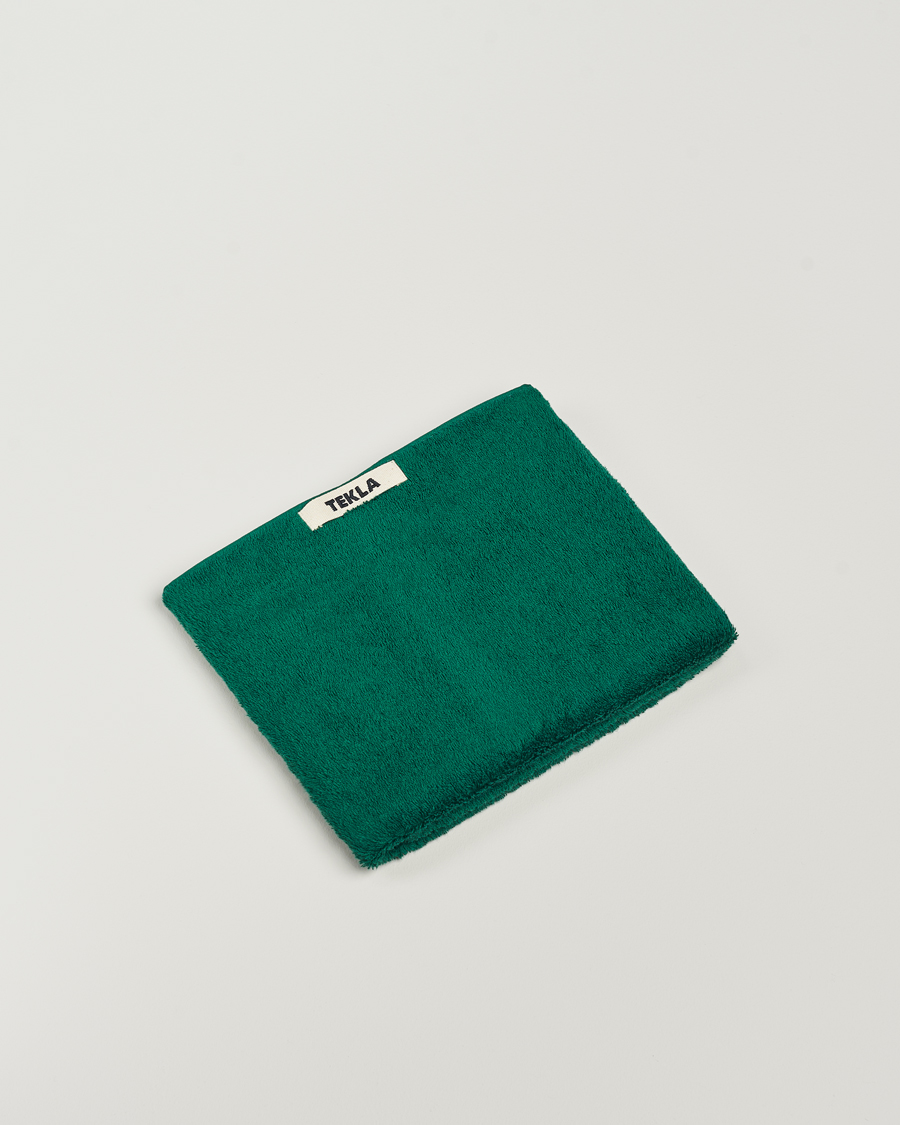 Hombres | Tekla Organic Terry Hand Towel Teal Green | Tekla | Organic Terry Hand Towel Teal Green