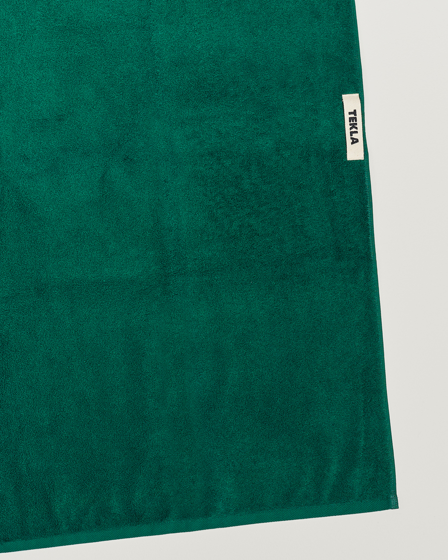 Men | Fabrics | Tekla | Organic Terry Hand Towel Teal Green