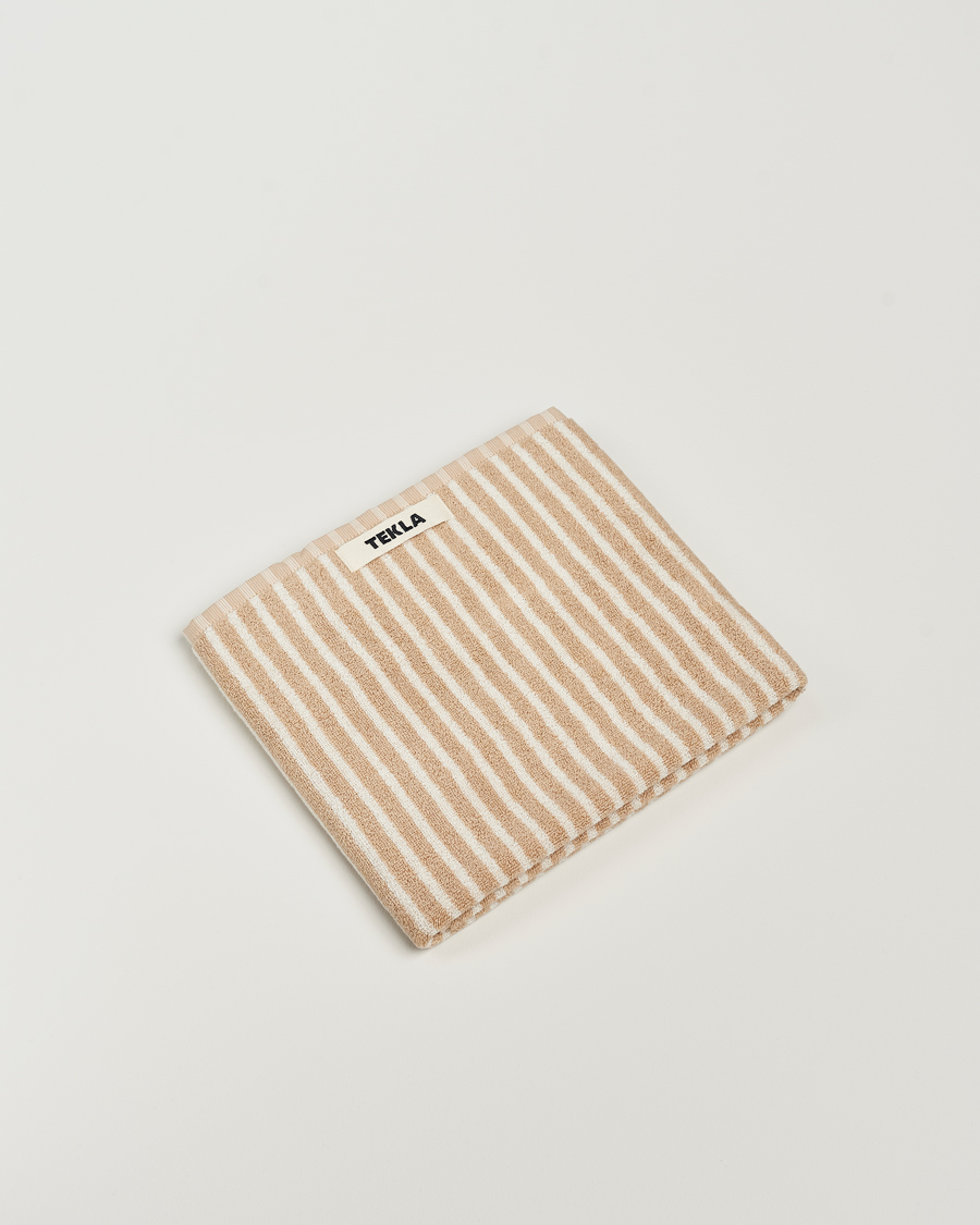 Hombres | Tekla Organic Terry Hand Towel Ivory Stripe | Tekla | Organic Terry Hand Towel Ivory Stripe