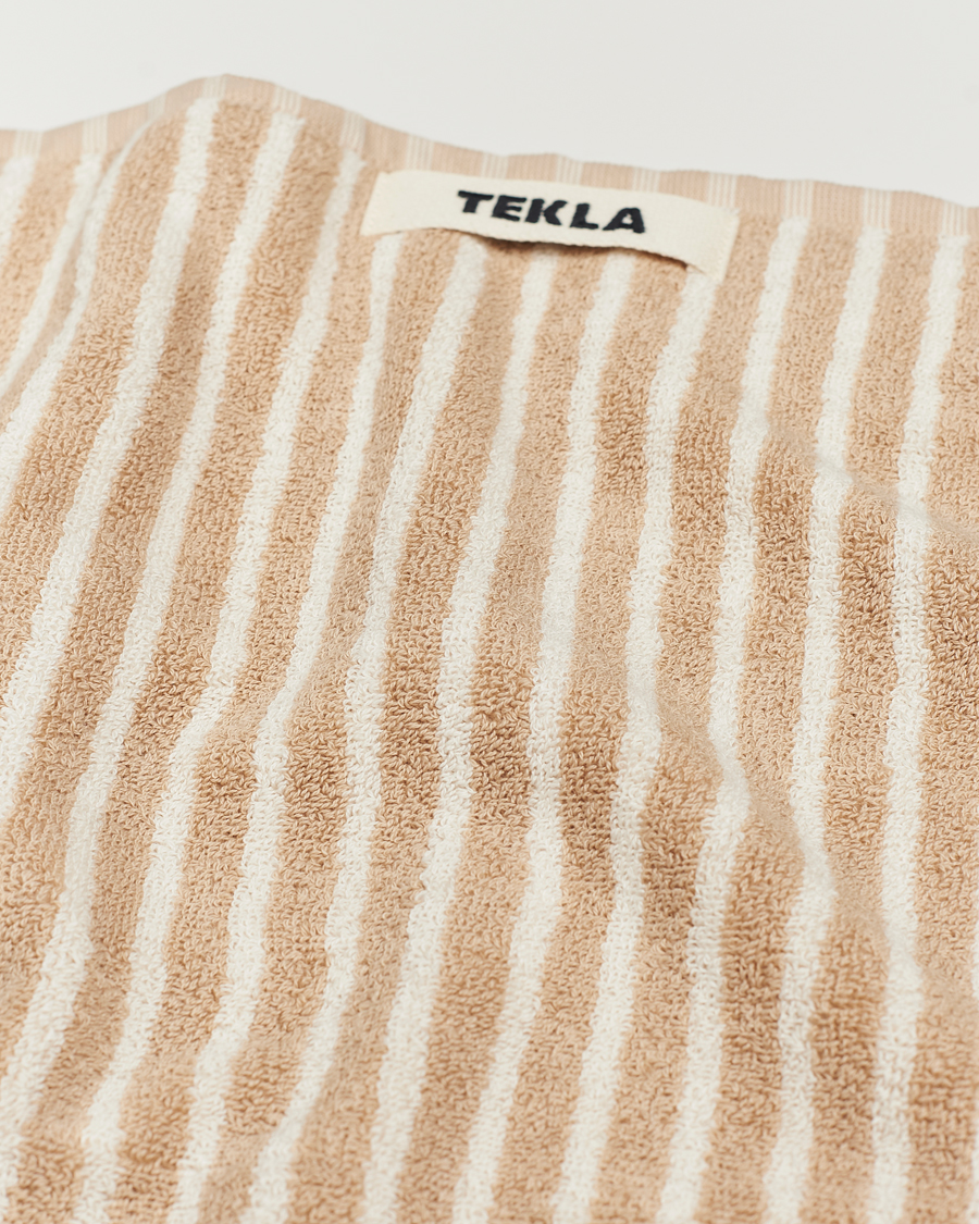 Hombres | Tekla Organic Terry Hand Towel Ivory Stripe | Tekla | Organic Terry Hand Towel Ivory Stripe