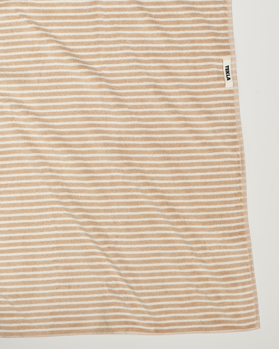 Hombres |  | Tekla | Organic Terry Bath Towel Ivory Stripe