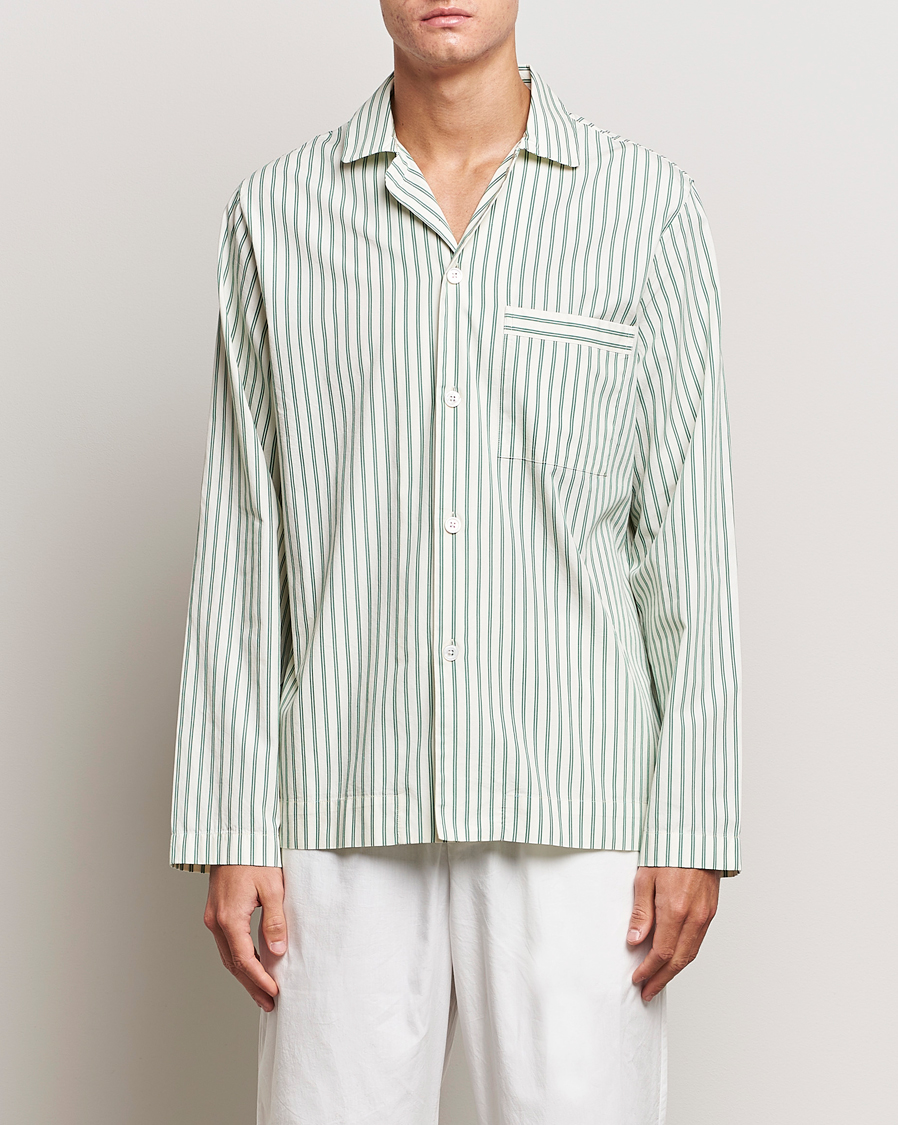 Hombres | Pijamas y batas | Tekla | Poplin Pyjama Shirt Clover Stripes