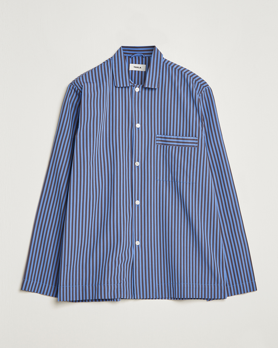 Hombres | Pijamas y batas | Tekla | Poplin Pyjama Shirt Verneuil Stripes