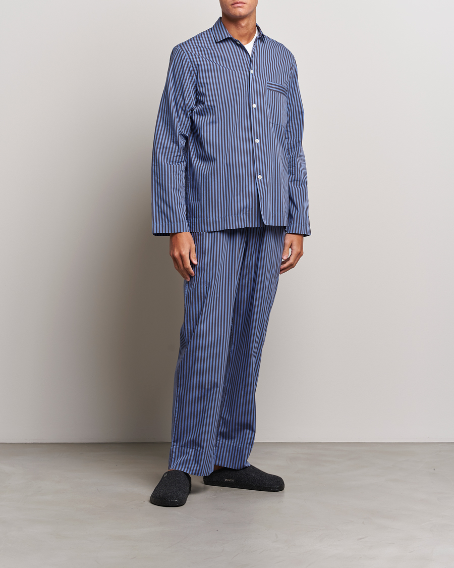Hombres | Pijamas y batas | Tekla | Poplin Pyjama Shirt Verneuil Stripes