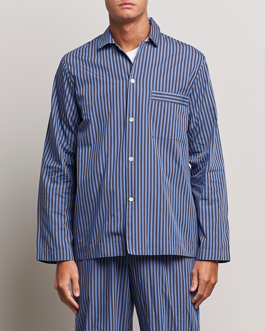 Hombres | Pijamas y batas | Tekla | Poplin Pyjama Shirt Verneuil Stripes